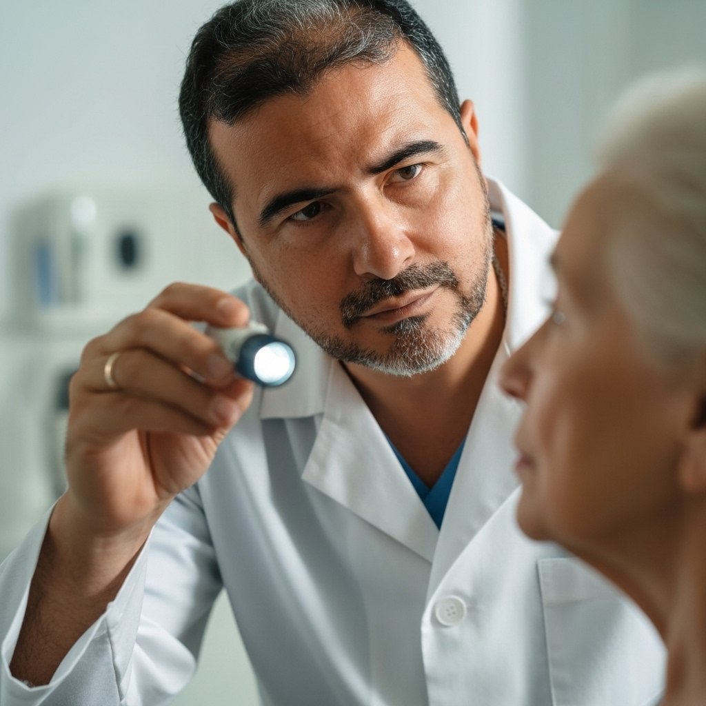 Ilustração da dificuldade de enxergar com catarata